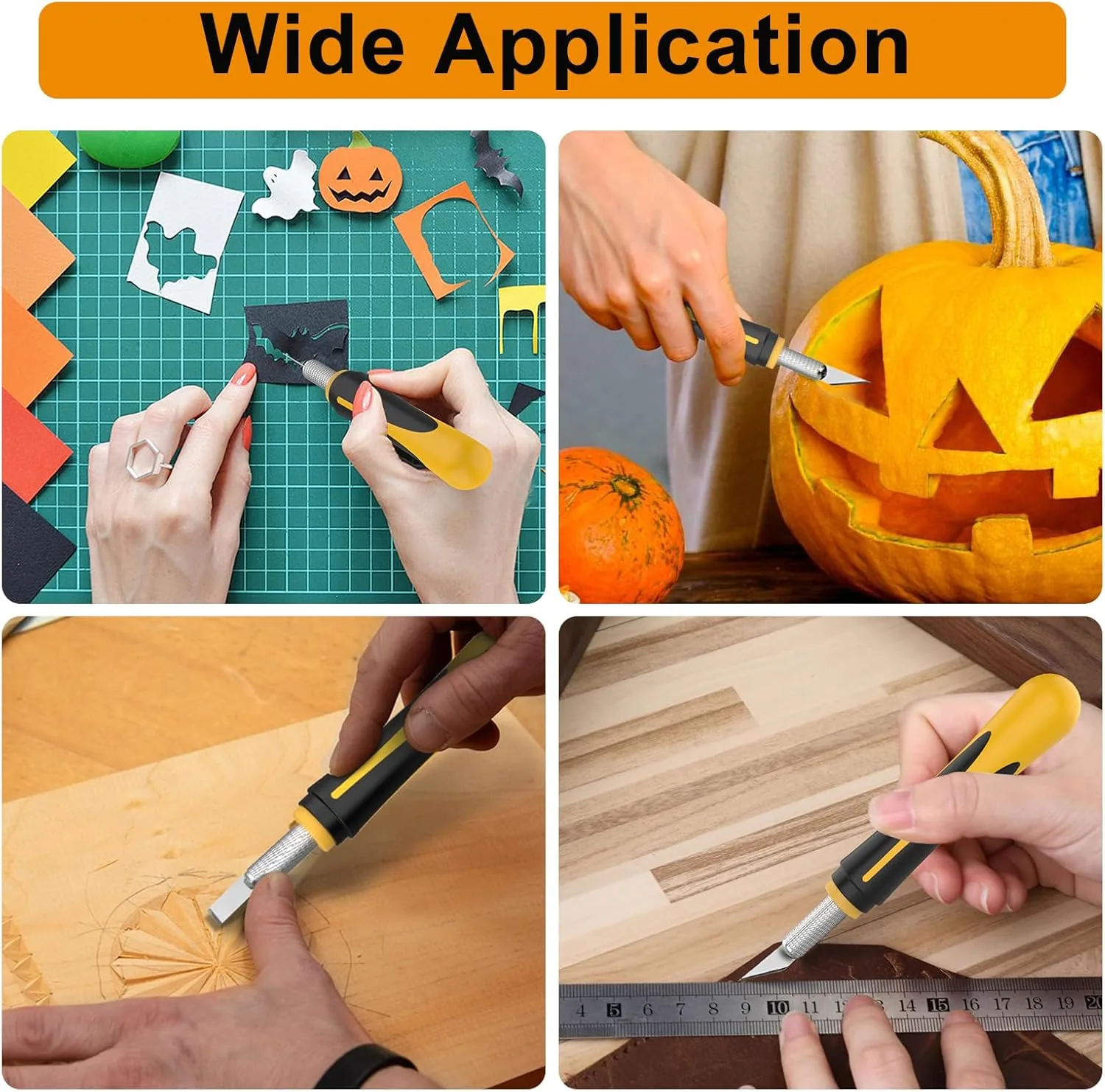 Craft knife set detail image showing wide application scenarios